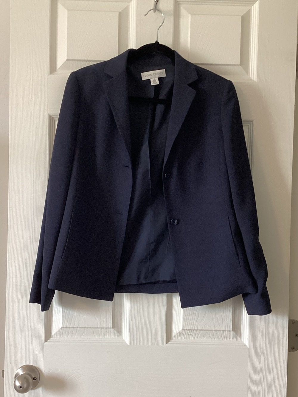 Casual Corner Dark Navy Women's Two-Button Blazer